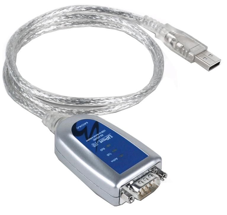 Een moxa usb 20 rs-232 adapter upoort-1110 1 poort koop je bij NiceSupplies.nl