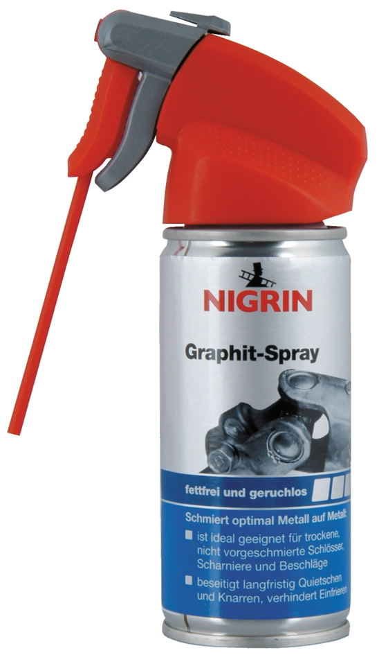 Een nigrin grafiet-spray 100 ml koop je bij NiceSupplies.nl