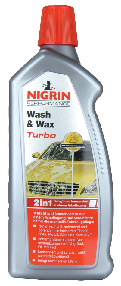 Een nigrin performance wash en wax turbo auto-shampoo 1 l koop je bij NiceSupplies.nl