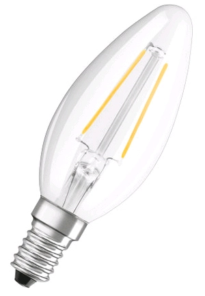 Een osram led-lamp parathom classic b 2,5 watt e14 transparant koop je bij NiceSupplies.nl