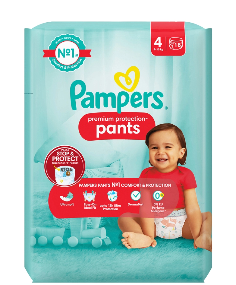 Een pampers windeln premium protection pants maat 4 maxi koop je bij NiceSupplies.nl