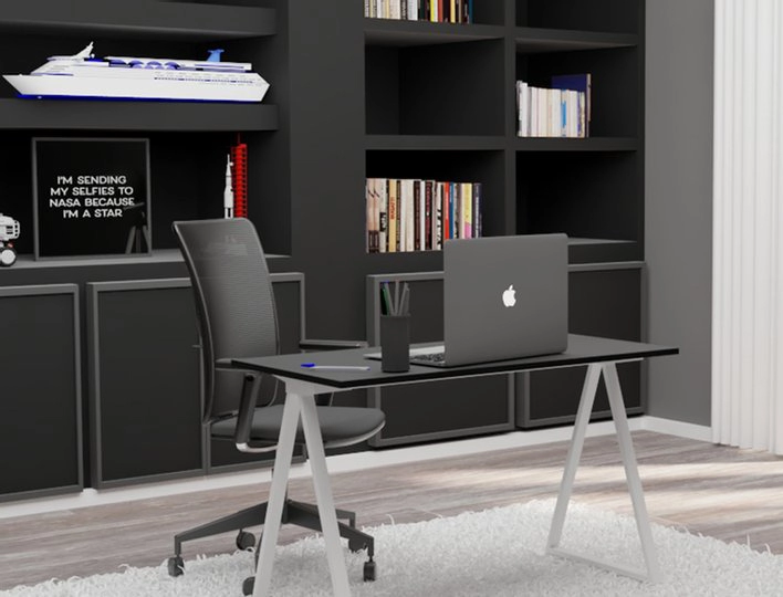 Een paperflow bureau easyhome lv9 metallic-grijs/walnoot koop je bij NiceSupplies.nl