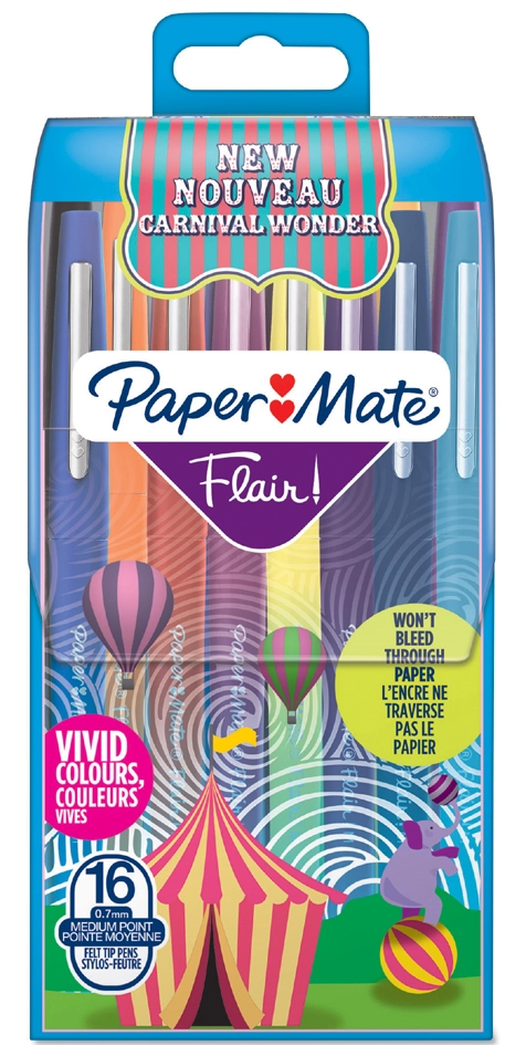 Een papermate viltstift flair carnival 16 stuks etui koop je bij NiceSupplies.nl