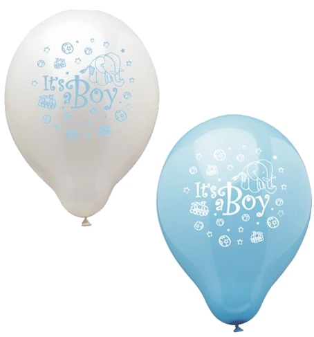 Een papstar ballonnen its a boy blauw wit assorti koop je bij NiceSupplies.nl