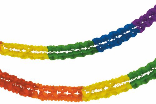 Een papstar extra grotegirlande rainbow-160 mm-van papier koop je bij NiceSupplies.nl