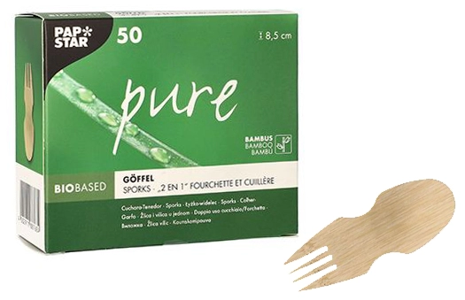 Een papstar fingerfood-göffel 'pure' 85 mm natur koop je bij NiceSupplies.nl