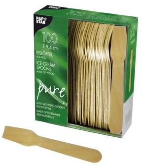 Een papstar houten eislepel pure-lengte 94 mm-100 stuks koop je bij NiceSupplies.nl