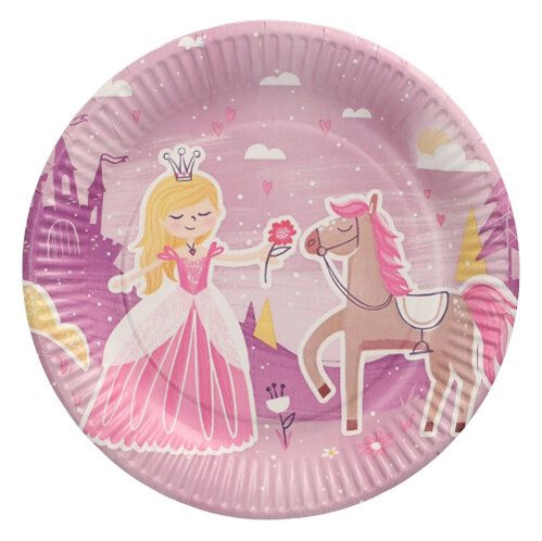 Een papstar kartonnen bord 'fairytale princess' rond 230 mm koop je bij NiceSupplies.nl