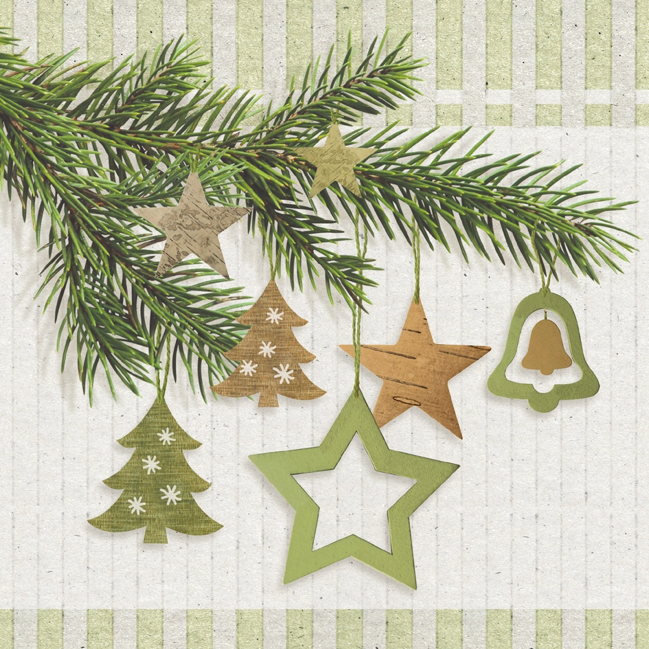 Een papstar kerst-motief-servetten 'vintage christmas' koop je bij NiceSupplies.nl