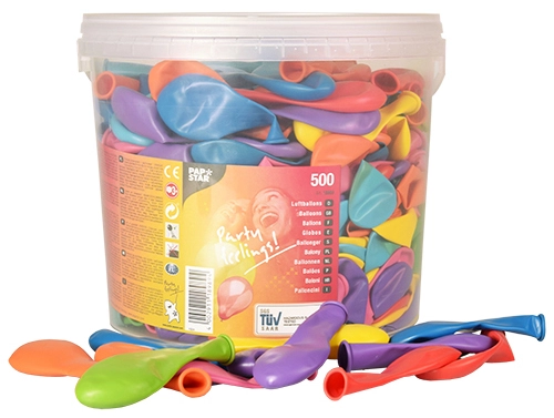 Een papstar luchtballons-gekleurd assorti-100 stuk koop je bij NiceSupplies.nl