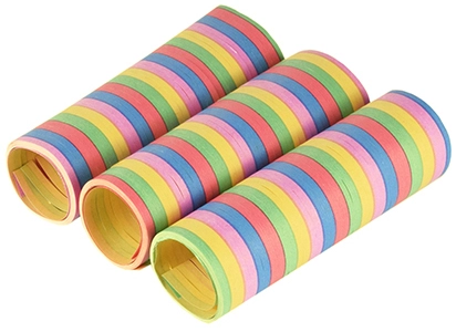 Een papstar luchtslangn stripes van papier 5 kleuren koop je bij NiceSupplies.nl