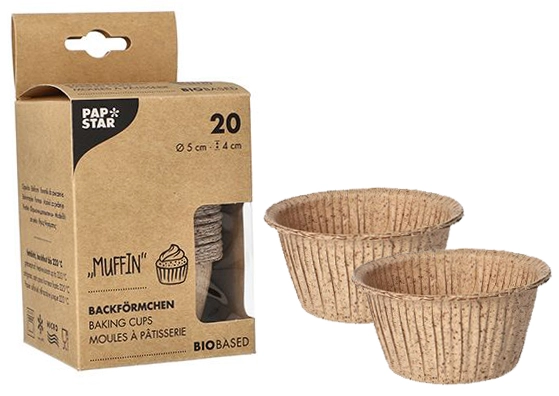 Een papstar muffins-backförmchen van kakaoschalen 50 mm natur koop je bij NiceSupplies.nl