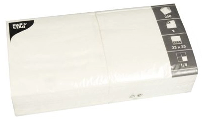 Een papstar servetten-330x330 mm-2-laags-wit koop je bij NiceSupplies.nl