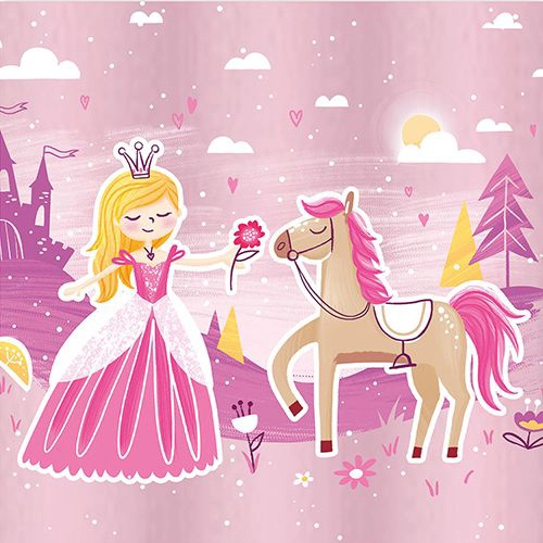 Een papstar servetten met motief 'fairytale princess' 330x330 mm koop je bij NiceSupplies.nl