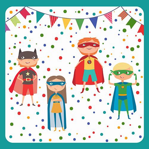 Een papstar servetten met motief 'superhero' 330x330 mm koop je bij NiceSupplies.nl