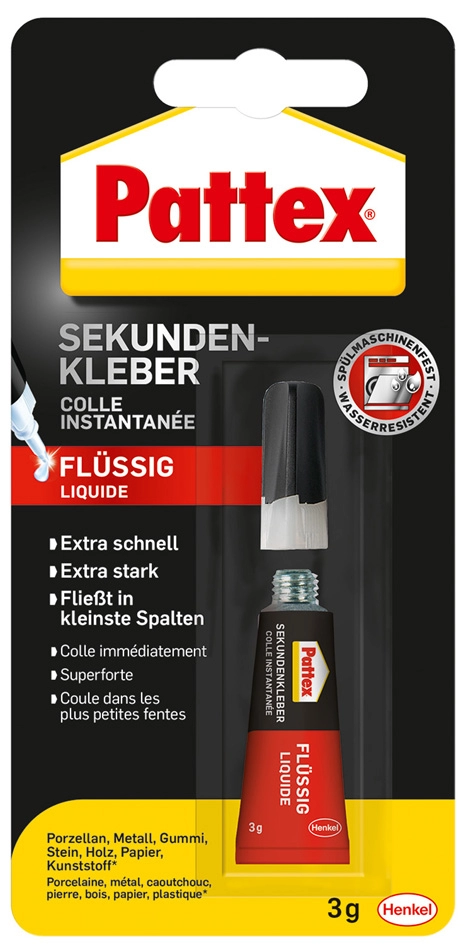 Een pattex secondelijm classic vloeibaar 3gr tube koop je bij NiceSupplies.nl