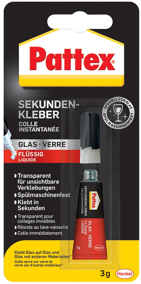 Een pattex secondelijm glas vloeibaar 3gr tube koop je bij NiceSupplies.nl