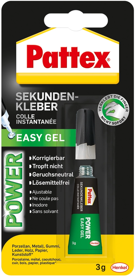 Een pattex secondelijm power easy gel 3gr tube koop je bij NiceSupplies.nl