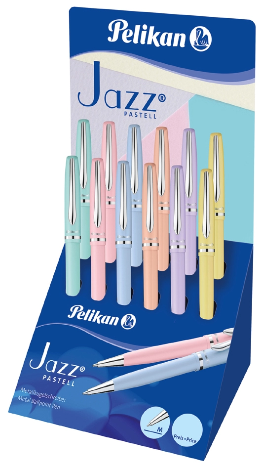 Een pelikan balpen jazz pastel 12 stuks display koop je bij NiceSupplies.nl