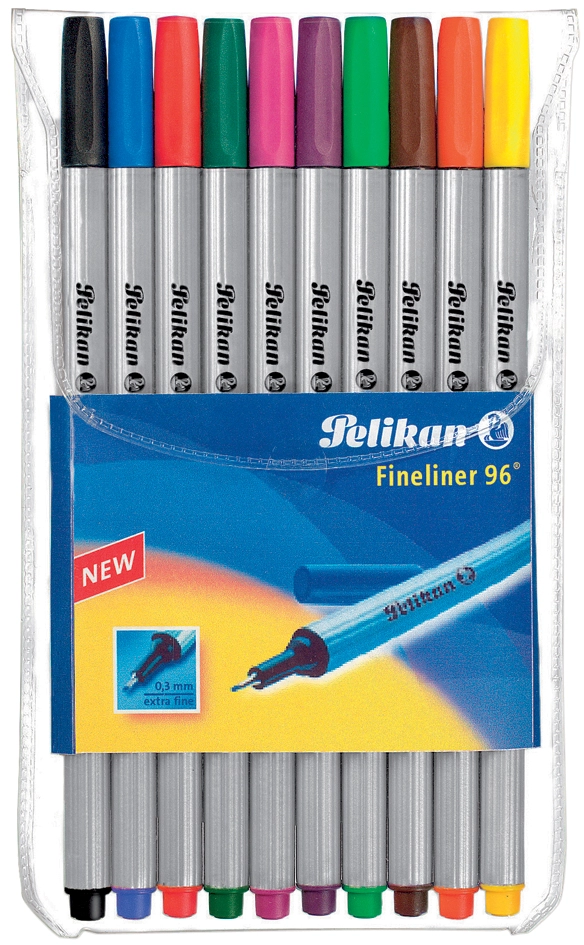 Een pelikan fijnschrijver 96 10 stuks etui schrijfbreedte 0 4mm koop je bij NiceSupplies.nl