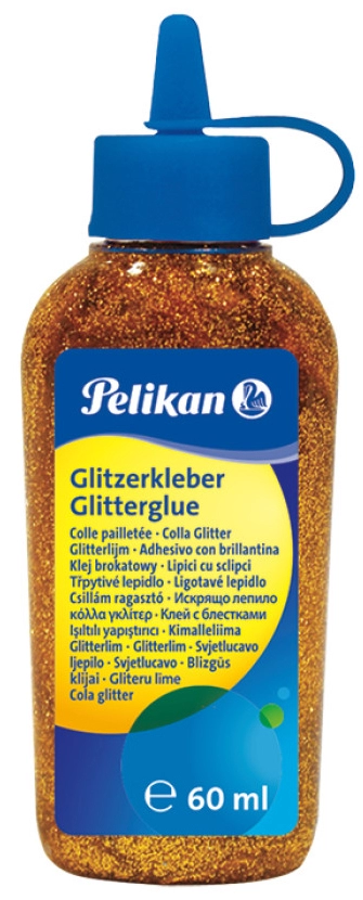 Een pelikan glitterlijm blauw 60 ml koop je bij NiceSupplies.nl