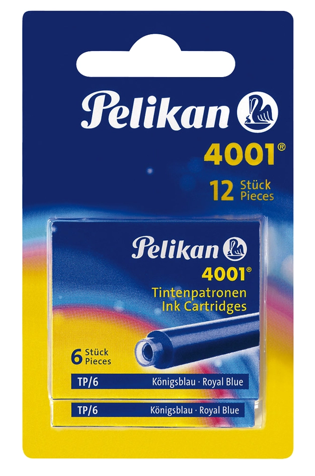 Een pelikan inktpatronen 4001 tp-6-2-b koningsblauw koop je bij NiceSupplies.nl