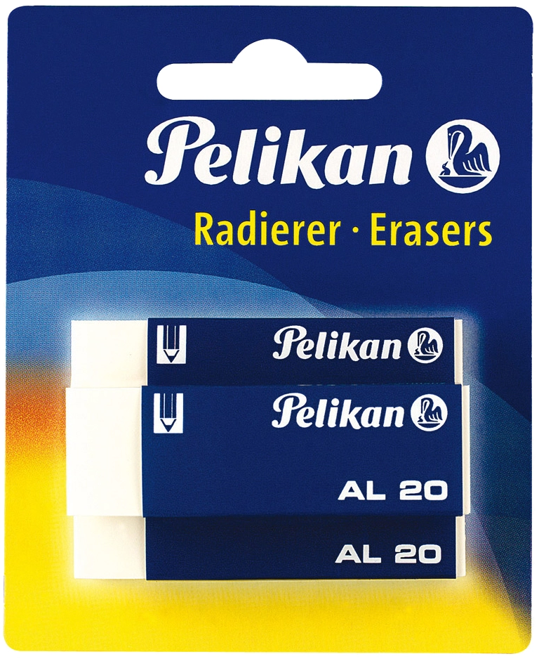 Een pelikan kunststof gum al 20 blisterkaart koop je bij NiceSupplies.nl