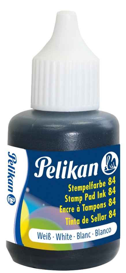 Een pelikan stempelinkt 84 watervast wit inhoud 30 ml koop je bij NiceSupplies.nl