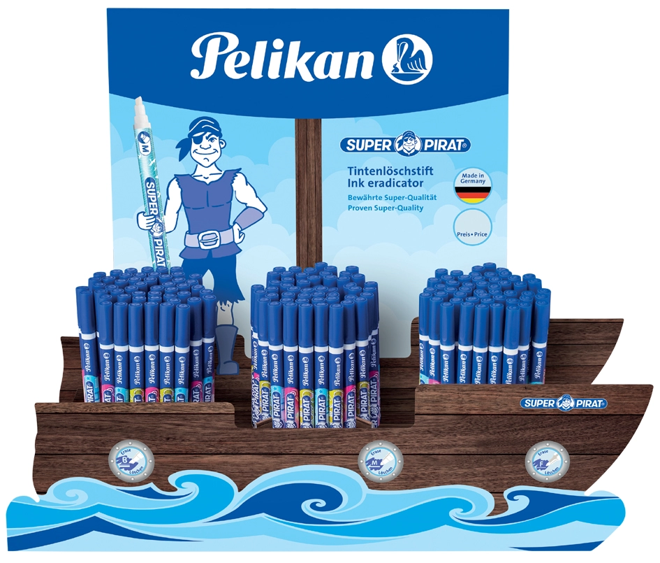 Een pelikan toonbankdisplay inktwisser piratenschiff koop je bij NiceSupplies.nl