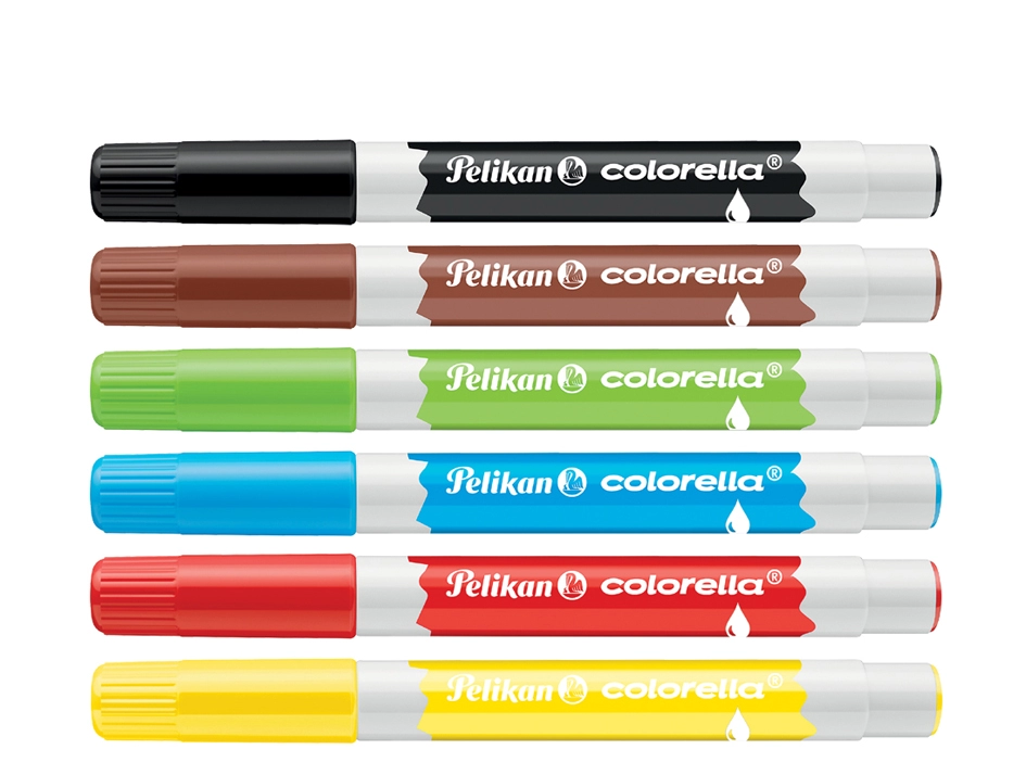 Een pelikan viltstift colorella watervermalbar 6 stuks etui koop je bij NiceSupplies.nl