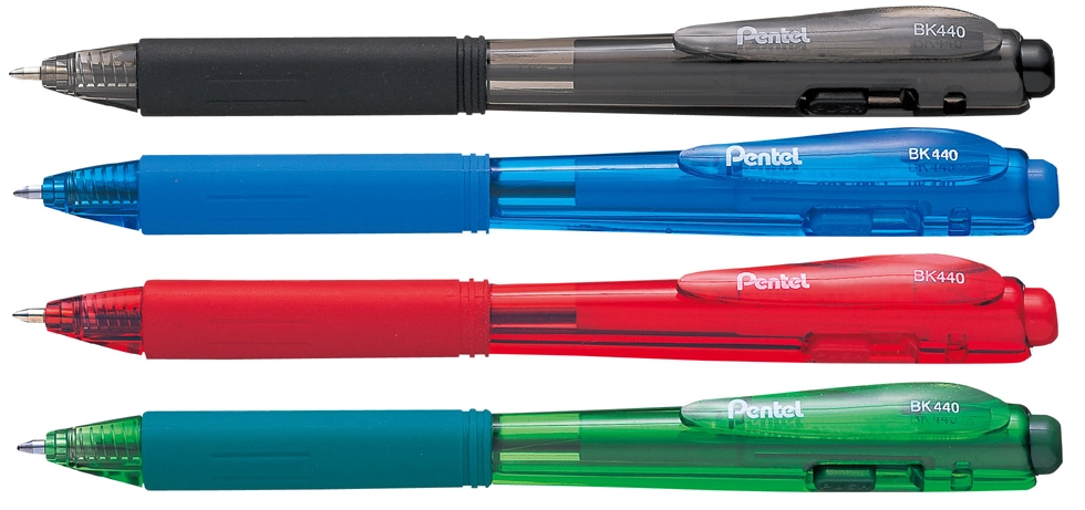 Een pentel balpen met drukknop wow bk440 blauw koop je bij NiceSupplies.nl