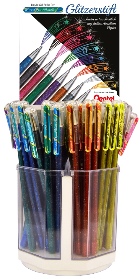 Een pentel hybrid gel-rollerpen dual pen display koop je bij NiceSupplies.nl