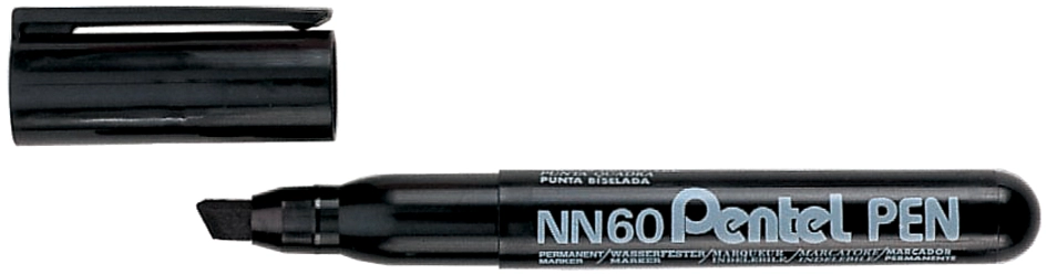 Een pentel permanent-marker green-label nn60 zwart koop je bij NiceSupplies.nl