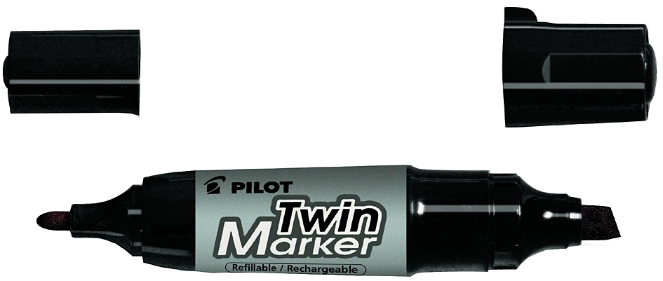 Een pilot permanent-marker twin marker jumbo zwart koop je bij NiceSupplies.nl