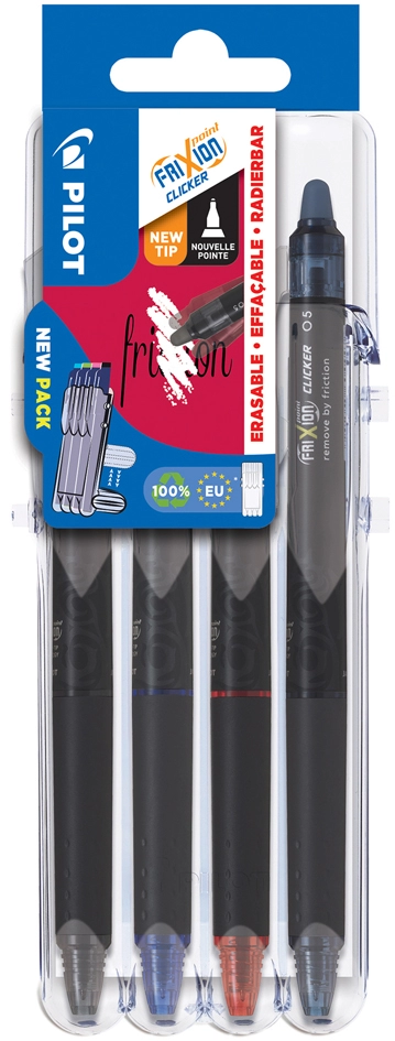 Een pilot rollerbalpen frixion point clicker set2go 4 stuks etui koop je bij NiceSupplies.nl