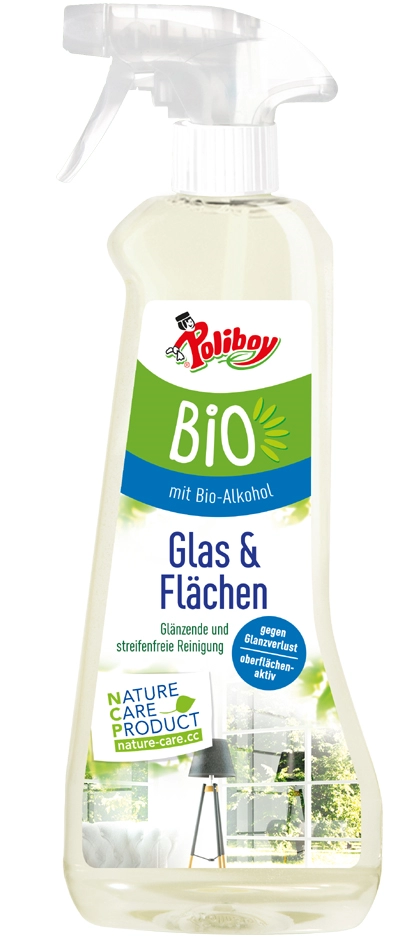 Een poliboy bio glas en vlakken reiniger 500 ml spuitbus koop je bij NiceSupplies.nl