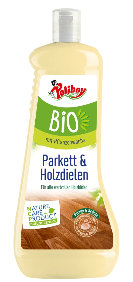 Een poliboy bio parket en houtdielen reiniger 1 liter koop je bij NiceSupplies.nl