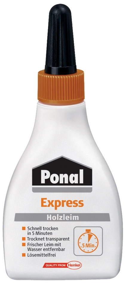 Een ponal express hout lijm oplosmiddelvrij 120gr fles koop je bij NiceSupplies.nl