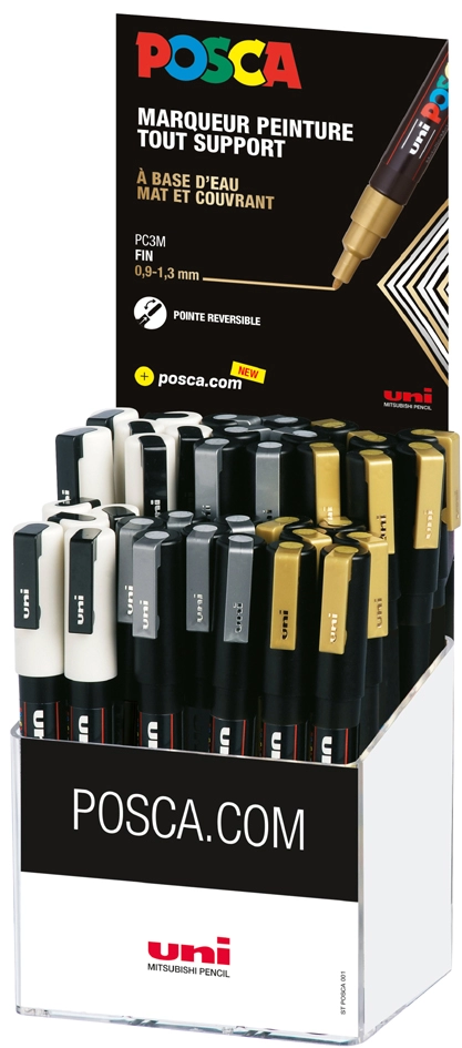 Een posca pigmentmarker pc-3m 36 stuks display koop je bij NiceSupplies.nl