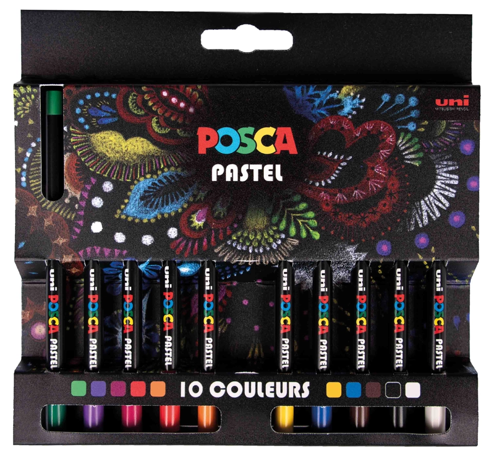 Een posca waskrijt pastel kpa100 10 stuks kartonnen etui koop je bij NiceSupplies.nl