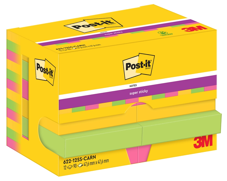 Een post-it super sticky notes zelfklevende notitie 47,6x47,6 mm koop je bij NiceSupplies.nl