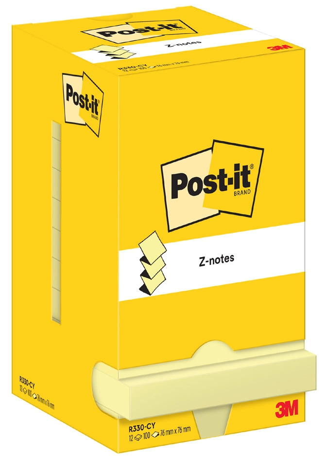 Een post-it z-notes zelfklevende notitie 127x76 mm geel koop je bij NiceSupplies.nl