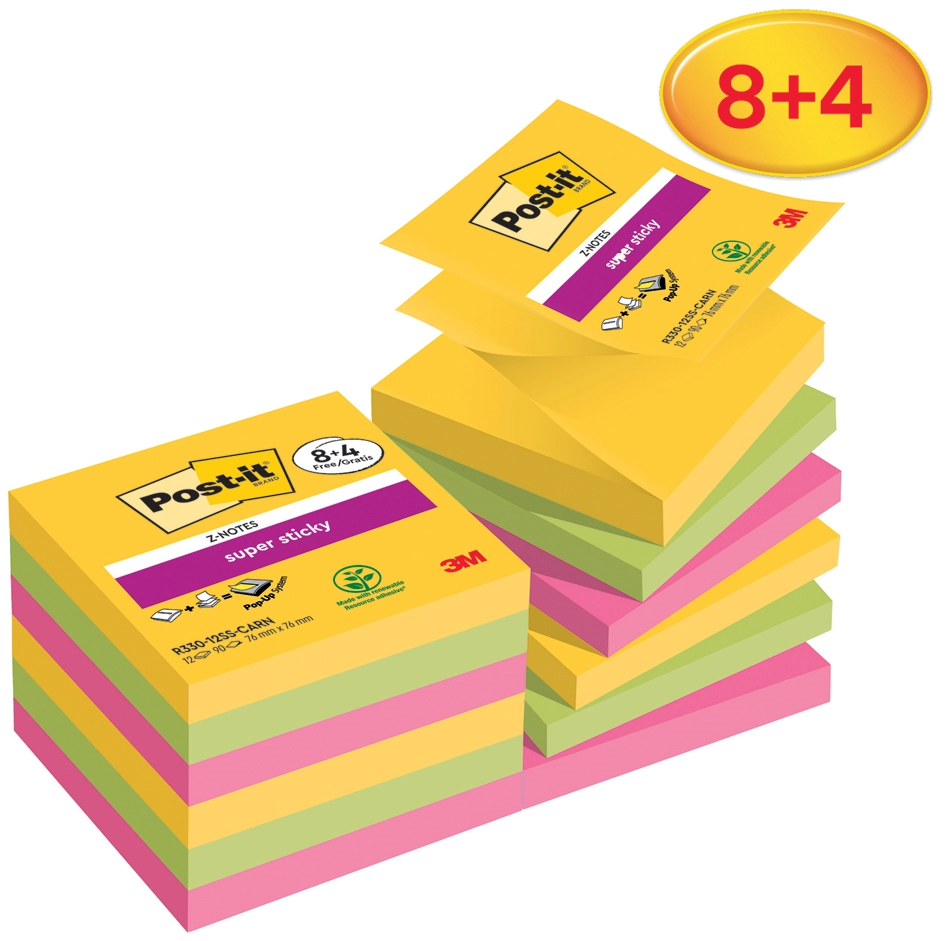 Een post-it zelfklevend notitieblok super sticky z-notes 76x76 mm 4+2 koop je bij NiceSupplies.nl