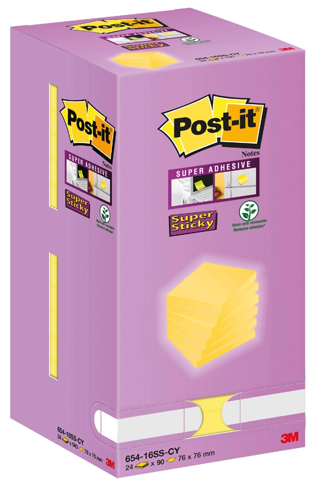 Een post-it zelfklevende memoblaadjes super sticky notes 127x76 mm tower koop je bij NiceSupplies.nl