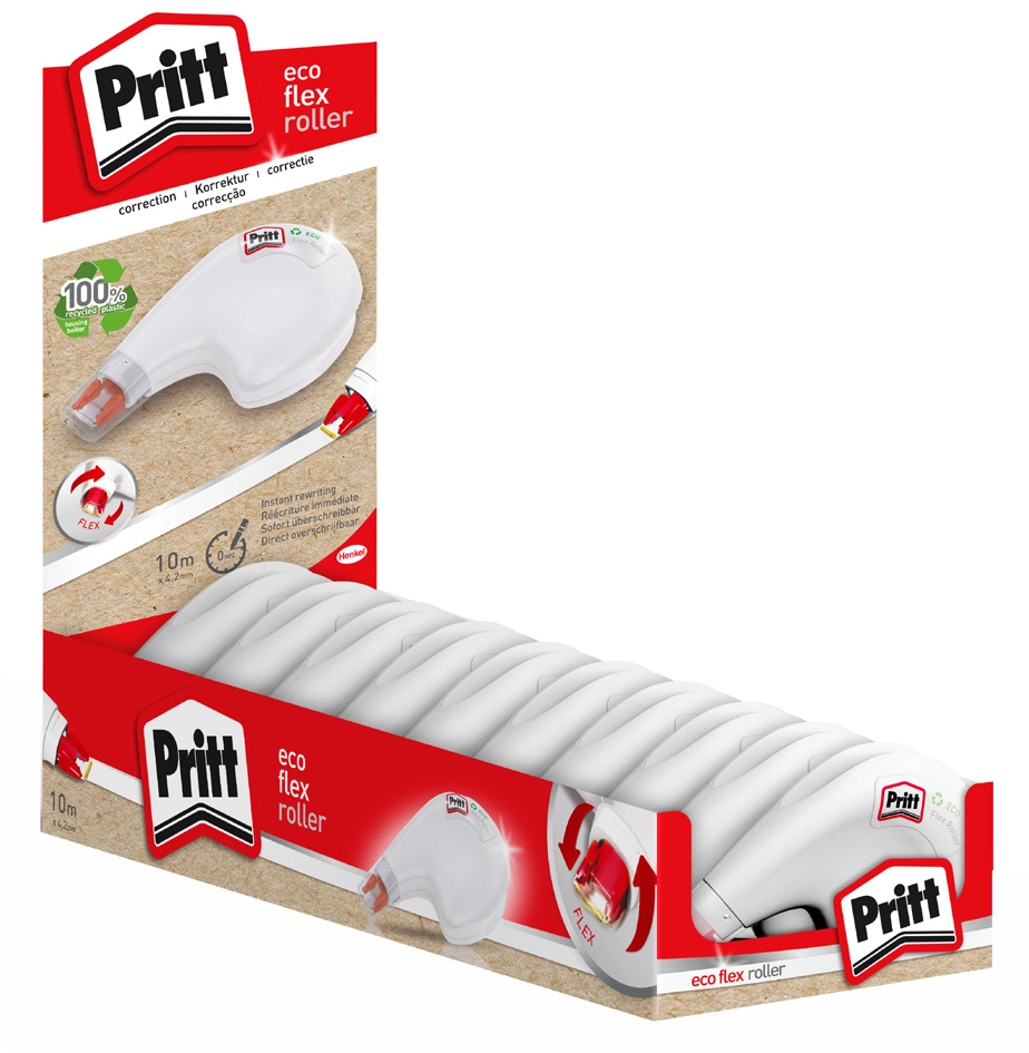 Een pritt correctieroller eco flex in tekendoos koop je bij NiceSupplies.nl