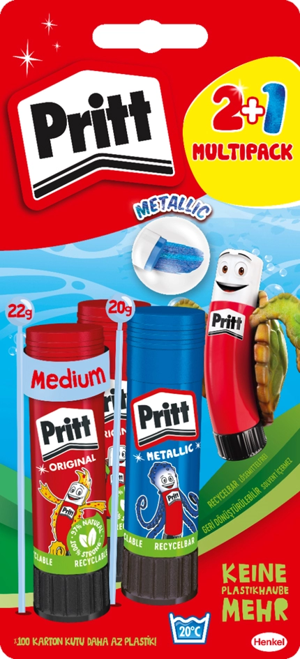 Een pritt lijmstift bts 2022 multipak 2x 22 g + 1x 20 g koop je bij NiceSupplies.nl