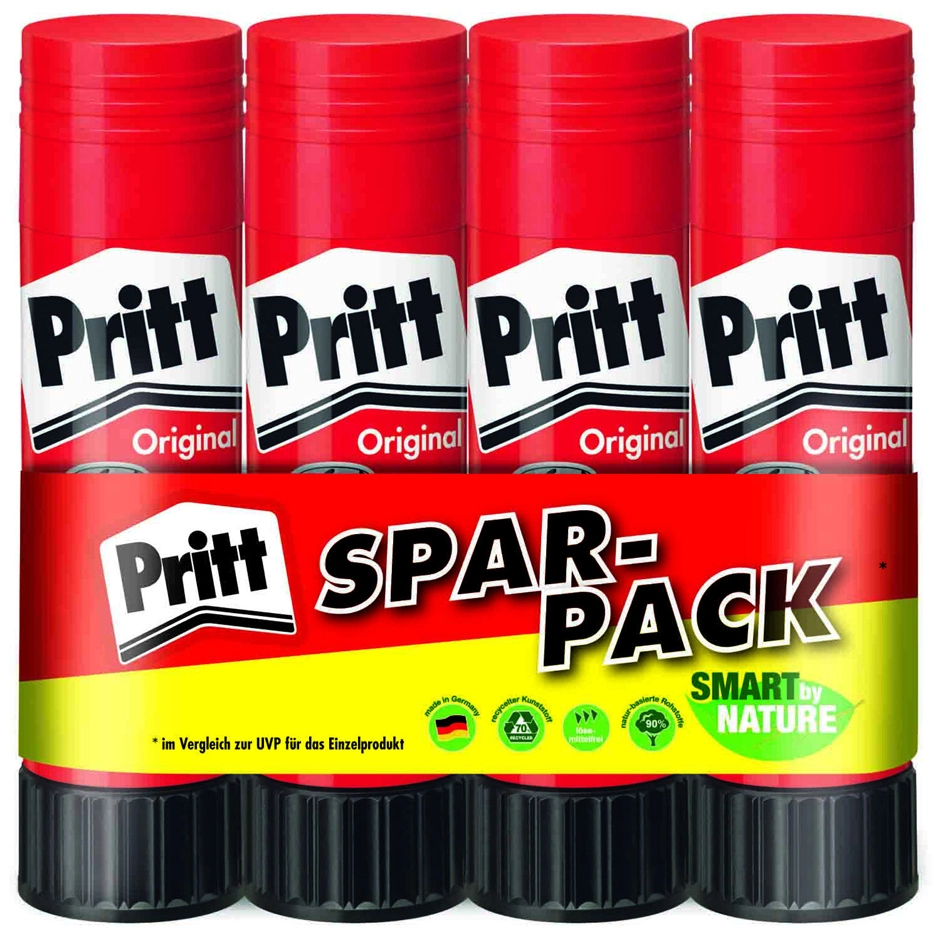 Een pritt plakstaaf 4x22g in zuinige pak oplosmiddelvrij koop je bij NiceSupplies.nl