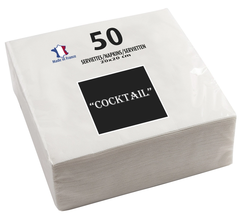 Een pronappe cocktail-servetten 200x200 mm chocobruin koop je bij NiceSupplies.nl