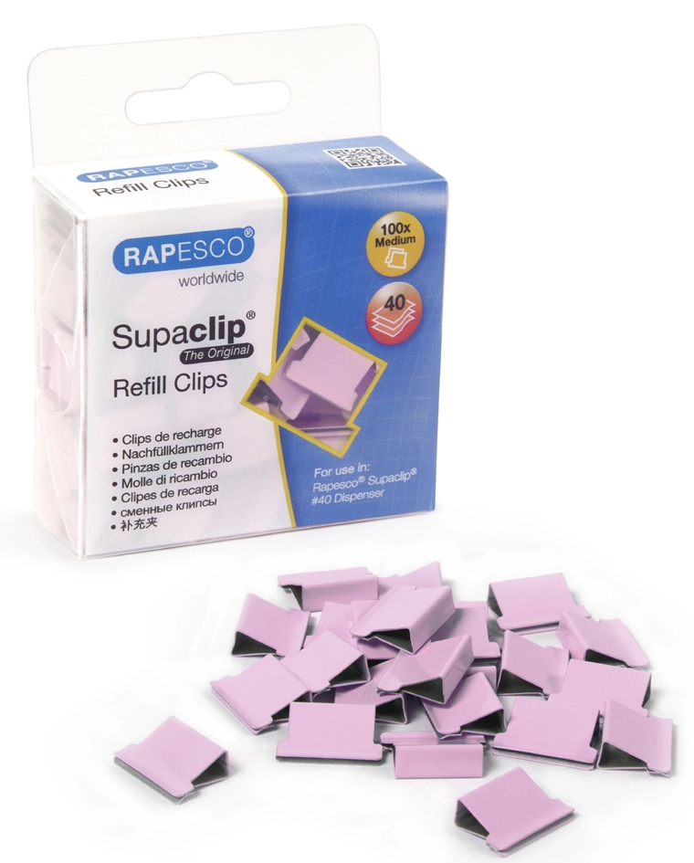 Een rapesco dokumentenclips supaclip 40 gekleurd assorti koop je bij NiceSupplies.nl