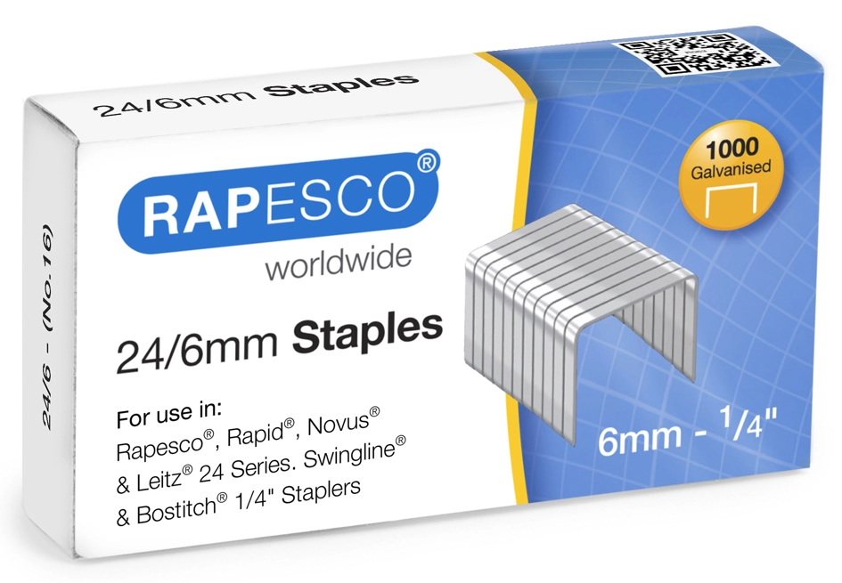 Een rapesco nieten 21-4mm verzinkt 2 000 stuk koop je bij NiceSupplies.nl